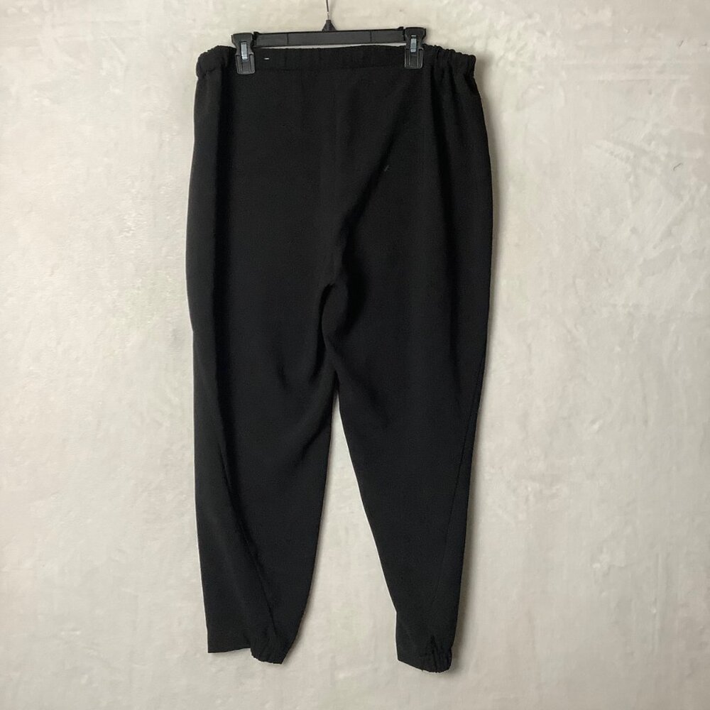 Chico's Cropped Pants‎ Women Sz 2.5 US 14 Regular Black Business Career Workwear - Picture 2 of 5
